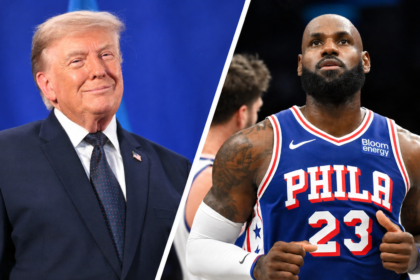 Donaldas Trumpas ir LeBronas Jamesas (Scanpix nuotr.)