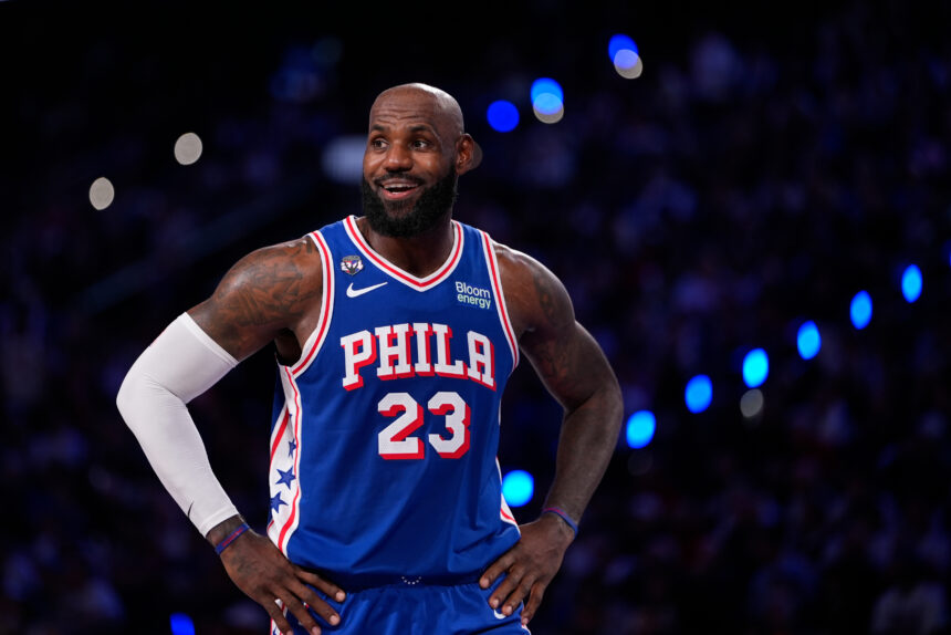 „76ers“ panaikino 29 taškų deficitą: LeBronas Jemesas pasiekė asmeninį rekordą
