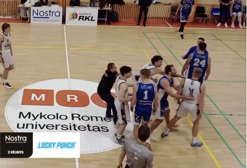 RKL rungtynės baigėsi smurto protrūkiu – mačas buvo nutrauktas