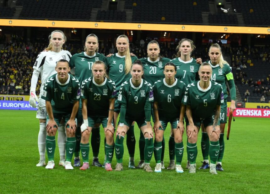 Dešimt įvarčių praleidusios Lietuvos futbolininkės baigė kelionę pasaulio čempionato atrankoje